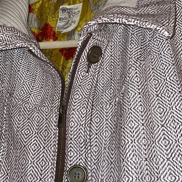 Anthropologie Tulle Coat Size L Lined ZipFront - Picture 4 of 14